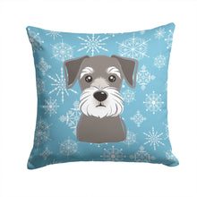 Load image into Gallery viewer, Snowflake Schnauzer Throw Pillow - 14x14 Decorative Pillow – Art for Your Home &amp; Patio BB1640PW1414