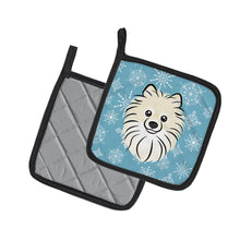 Load image into Gallery viewer, Snowflake Pomeranian Pot Holders - Set of 2 - Heat-Resistant Kitchen Essentials BB1641PTHD