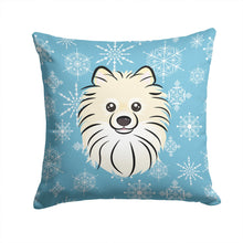 Load image into Gallery viewer, Snowflake Pomeranian Throw Pillow - 14x14 Decorative Pillow – Art for Your Home &amp; Patio BB1641PW1414