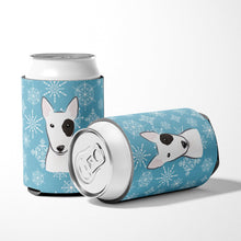 Load image into Gallery viewer, Snowflake Bull Terrier Can or Bottle Hugger BB1643CC