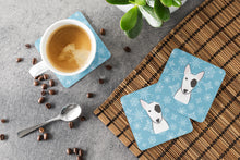 Load image into Gallery viewer, Snowflake Bull Terrier Coasters - Set of 4 Lightweight Foam, Absorbent Drink Coasters BB1643FC