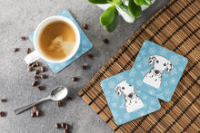 Load image into Gallery viewer, Snowflake Dalmatian Coasters - Set of 4 Lightweight Foam, Absorbent Drink Coasters BB1644FC