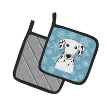 Load image into Gallery viewer, Snowflake Dalmatian Pot Holders - Set of 2 - Heat-Resistant Kitchen Essentials BB1644PTHD