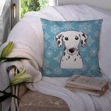 Load image into Gallery viewer, Snowflake Dalmatian Throw Pillow - 14x14 Decorative Pillow – Art for Your Home &amp; Patio BB1644PW1414
