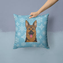 Load image into Gallery viewer, Snowflake German Shepherd Throw Pillow - 14x14 Decorative Pillow – Art for Your Home &amp; Patio BB1645PW1414