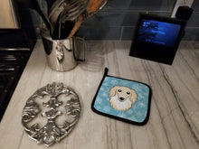 Load image into Gallery viewer, Snowflake Longhair Creme Dachshund Pot Holders - Set of 2 - Heat-Resistant Kitchen Essentials BB1646PTHD