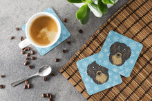 Load image into Gallery viewer, Snowflake Longhair Black and Tan Dachshund Coasters - Set of 4 Lightweight Foam, Absorbent Drink Coasters BB1647FC