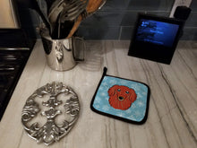 Load image into Gallery viewer, Snowflake Longhair Red Dachshund Pot Holders - Set of 2 - Heat-Resistant Kitchen Essentials BB1648PTHD