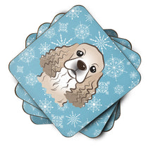 Load image into Gallery viewer, Snowflake Cocker Spaniel Coasters - Set of 4 Lightweight Foam, Absorbent Drink Coasters BB1650FC