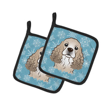 Load image into Gallery viewer, Snowflake Cocker Spaniel Pot Holders - Set of 2 - Heat-Resistant Kitchen Essentials BB1650PTHD