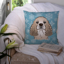 Load image into Gallery viewer, Snowflake Cocker Spaniel Throw Pillow - 14x14 Decorative Pillow – Art for Your Home &amp; Patio BB1650PW1414