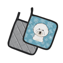 Load image into Gallery viewer, Snowflake Bichon Frise Pot Holders - Set of 2 - Heat-Resistant Kitchen Essentials BB1651PTHD