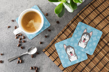Load image into Gallery viewer, Snowflake Alaskan Malamute Coasters - Set of 4 Lightweight Foam, Absorbent Drink Coasters BB1652FC