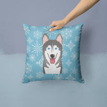 Load image into Gallery viewer, Snowflake Alaskan Malamute Throw Pillow - 14x14 Decorative Pillow – Art for Your Home &amp; Patio BB1652PW1414