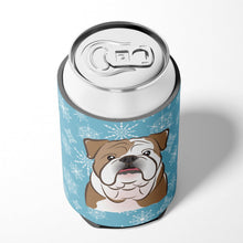 Load image into Gallery viewer, Snowflake English Bulldog  Can or Bottle Hugger BB1653CC