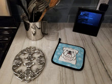 Load image into Gallery viewer, Snowflake White English Bulldog Pot Holders - Set of 2 - Heat-Resistant Kitchen Essentials BB1654PTHD
