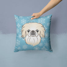 Load image into Gallery viewer, Snowflake Pekingese Throw Pillow - 14x14 Decorative Pillow – Art for Your Home &amp; Patio BB1655PW1414