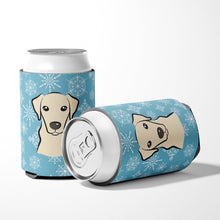 Load image into Gallery viewer, Snowflake Yellow Labrador Can or Bottle Hugger BB1656CC