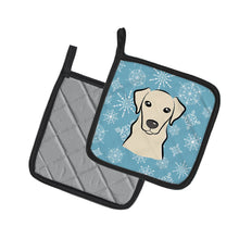 Load image into Gallery viewer, Snowflake Yellow Labrador Pot Holders - Set of 2 - Heat-Resistant Kitchen Essentials BB1656PTHD