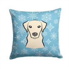 Load image into Gallery viewer, Snowflake Yellow Labrador Throw Pillow - 14x14 Decorative Pillow – Art for Your Home &amp; Patio BB1656PW1414
