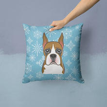 Load image into Gallery viewer, Snowflake Boxer Throw Pillow - 14x14 Decorative Pillow – Art for Your Home &amp; Patio BB1657PW1414