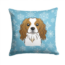 Load image into Gallery viewer, Snowflake Cavalier Spaniel Throw Pillow - 14x14 Decorative Pillow – Art for Your Home &amp; Patio BB1658PW1414