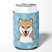 Load image into Gallery viewer, Snowflake Shiba Inu Can or Bottle Hugger BB1659CC