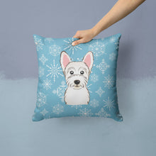 Load image into Gallery viewer, Snowflake Westie Throw Pillow - 14x14 Decorative Pillow – Art for Your Home &amp; Patio BB1660PW1414
