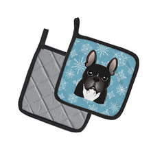 Load image into Gallery viewer, Snowflake French Bulldog Pot Holders - Set of 2 - Heat-Resistant Kitchen Essentials BB1661PTHD