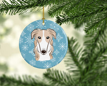 Load image into Gallery viewer, Snowflake Borzoi Ceramic Ornament BB1662CO1