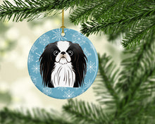 Load image into Gallery viewer, Snowflake Japanese Chin Ceramic Ornament BB1664CO1
