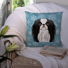 Load image into Gallery viewer, Snowflake Japanese Chin Throw Pillow - 14x14 Decorative Pillow – Art for Your Home &amp; Patio BB1664PW1414