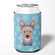 Load image into Gallery viewer, Snowflake Yorkie Puppy Can or Bottle Hugger BB1666CC