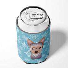 Load image into Gallery viewer, Snowflake Yorkie Puppy Can or Bottle Hugger BB1666CC