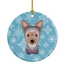 Load image into Gallery viewer, Snowflake Yorkie Puppy Ceramic Ornament BB1666CO1