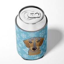 Load image into Gallery viewer, Snowflake Wirehaired Dachshund Can or Bottle Hugger BB1667CC