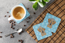 Load image into Gallery viewer, Snowflake Wirehaired Dachshund Coasters - Set of 4 Lightweight Foam, Absorbent Drink Coasters BB1667FC