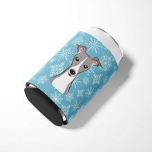 Load image into Gallery viewer, Snowflake Italian Greyhound Can or Bottle Hugger BB1670CC