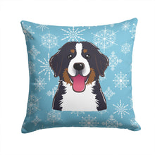 Load image into Gallery viewer, Snowflake Bernese Mountain Dog Throw Pillow - 14x14 Decorative Pillow – Art for Your Home &amp; Patio BB1671PW1414