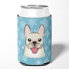 Load image into Gallery viewer, Snowflake French Bulldog Can or Bottle Hugger BB1672CC