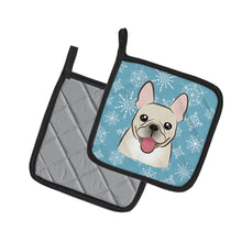Load image into Gallery viewer, Snowflake French Bulldog Pot Holders - Set of 2 - Heat-Resistant Kitchen Essentials BB1672PTHD