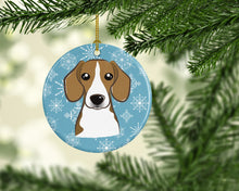 Load image into Gallery viewer, Snowflake Beagle Ceramic Ornament BB1673CO1