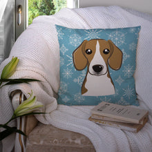 Load image into Gallery viewer, Snowflake Beagle Throw Pillow - 14x14 Decorative Pillow – Art for Your Home &amp; Patio BB1673PW1414