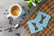 Load image into Gallery viewer, Snowflake Min Pin Coasters - Set of 4 Lightweight Foam, Absorbent Drink Coasters BB1674FC