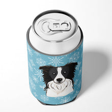 Load image into Gallery viewer, Snowflake Border Collie Can or Bottle Hugger BB1675CC