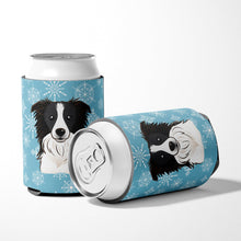 Load image into Gallery viewer, Snowflake Border Collie Can or Bottle Hugger BB1675CC