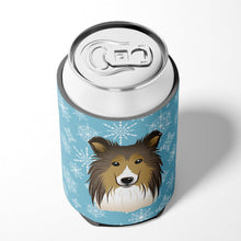 Load image into Gallery viewer, Snowflake Sheltie Can or Bottle Hugger BB1676CC
