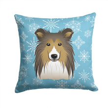 Load image into Gallery viewer, Snowflake Sheltie Throw Pillow - 14x14 Decorative Pillow – Art for Your Home &amp; Patio BB1676PW1414