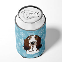 Load image into Gallery viewer, Snowflake Basset Hound Can or Bottle Hugger BB1677CC