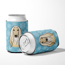 Load image into Gallery viewer, Snowflake Afghan Hound Can or Bottle Hugger BB1678CC